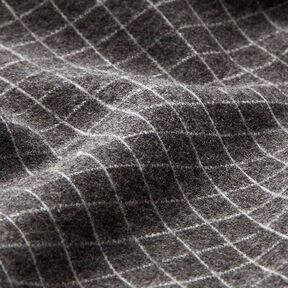 Strickjacquard Aufgraut Gitterkaro – dunkelgrau, 