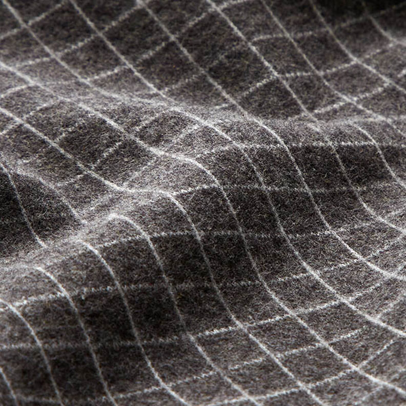 Strickjacquard Aufgraut Gitterkaro – dunkelgrau,  image number 3