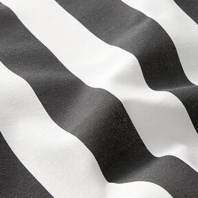 Dekostoff Canvas Streifen – schwarz/weiss, 