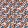 Baumwollstoff Popeline kleine Blüten – indigo/hellaltrosa,  thumbnail number 1