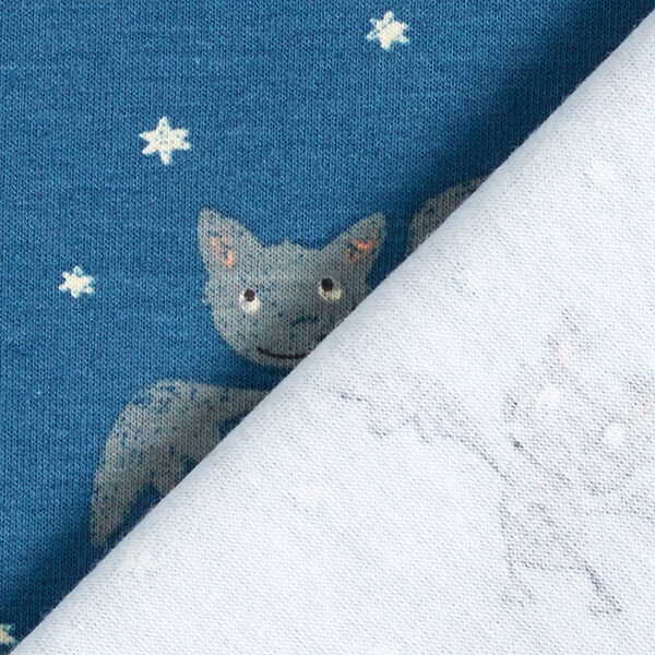 Baumwolljersey freche Fledermaus – jeansblau,  image number 4
