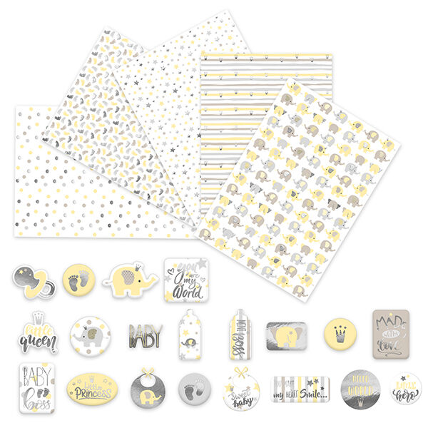 Designkarton mit Stickern Baby, image number 1