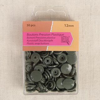 Druckknöpfe [ 30 Stück / Ø12 mm   ] – khaki, 
