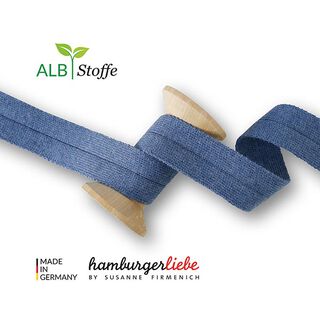 Bio Einfassband Edge Me [ 3,2 cm ] | Albstoffe – taubenblau, 