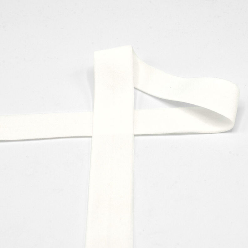 Elastisches Einfassband (Falzgummi) matt [20 mm] – weiss,  image number 1