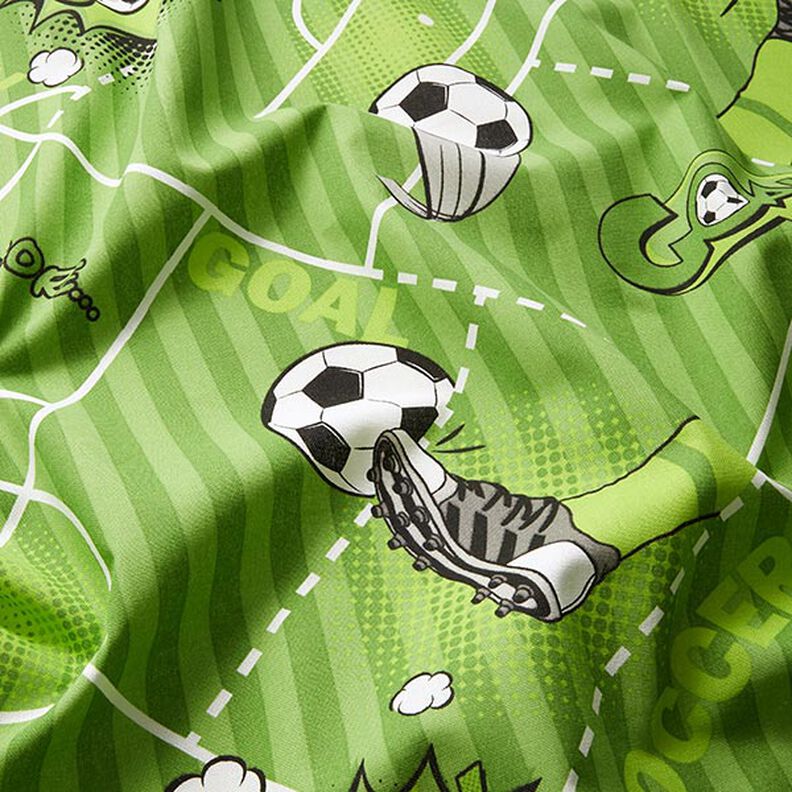 Dekostoff Halbpanama Fußballspiel – grün,  image number 2