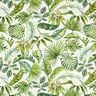 Dekostoff Halbpanama exotische Blätter – grün/weiss,  thumbnail number 1