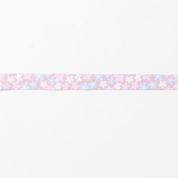 Satinband Blumen – rosa/hellblau, image number 2