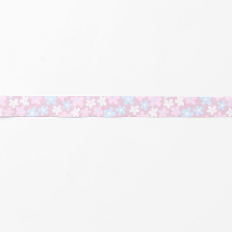 Satinband Blumen – rosa/hellblau,  image number 2