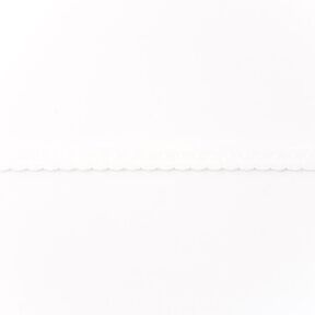 Elastisches Einfassband Spitze [12 mm] – weiss, 