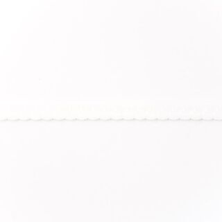 Elastisches Einfassband Spitze [12 mm] – weiss, 