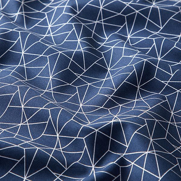 Baumwollstoff Popeline Grafisch – marineblau, image number 2