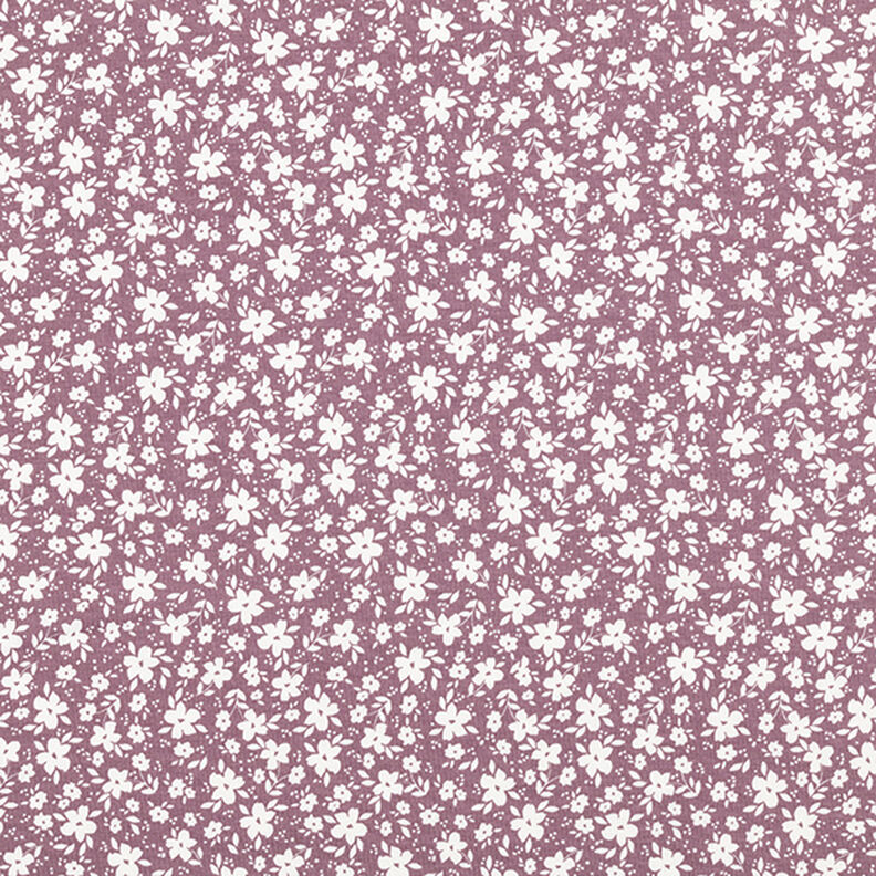 Baumwolljersey Blümchen bi-color – dunkelaltrosa | Reststück 70cm,  image number 1
