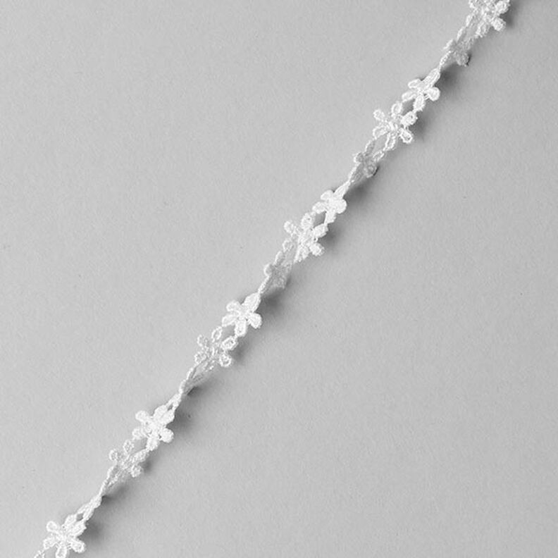 Spitzenborte Flower [10 mm] - wollweiss,  image number 2