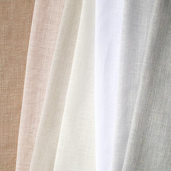 Gardinenstoff Voile Leinenlook 300 cm – natur | Reststück 100cm