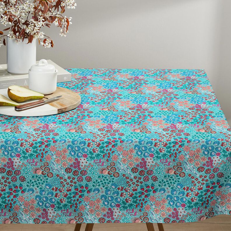 Beschichtete Baumwolle maritimer Mix – aquablau, image number 7