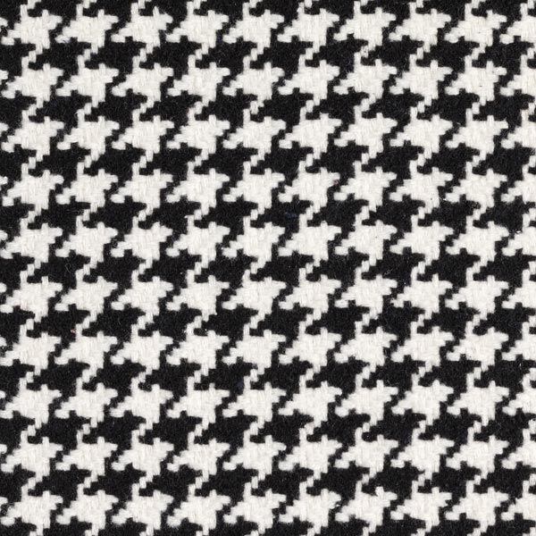 Mantelstoff Hahnentritt 24 mm – schwarz/weiss | Reststück 100cm