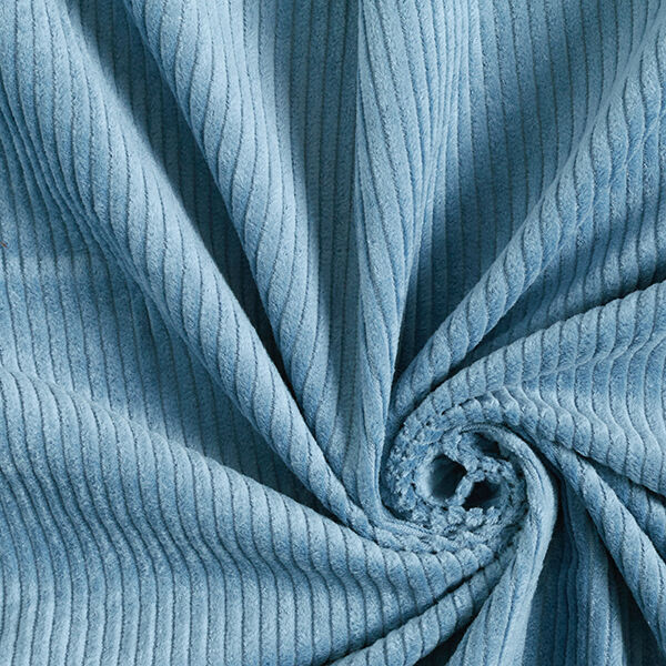 Breitcord vorgewaschen Uni – taubenblau | Reststück 100cm