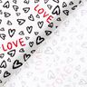 Baumwollstoff Cretonne Love – weiss/schwarz,  thumbnail number 4