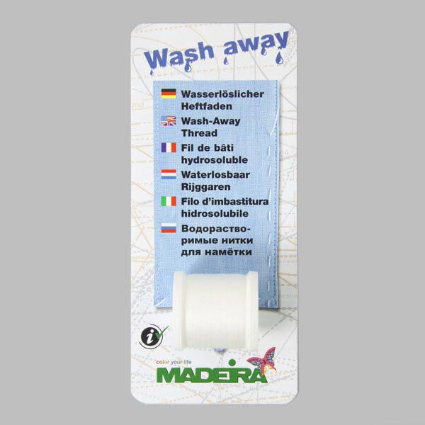 Madeira Wash Away – wasserlöslicher Heftfaden -,  image number 1