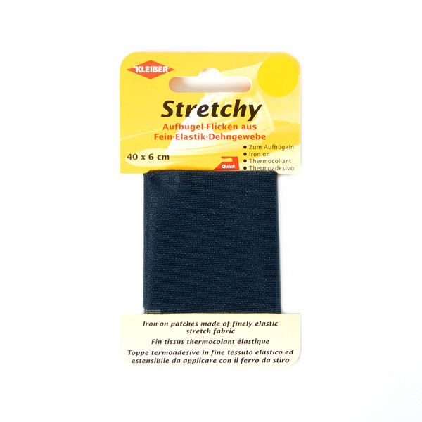 Stretchy Flicken – marineblau,  image number 1