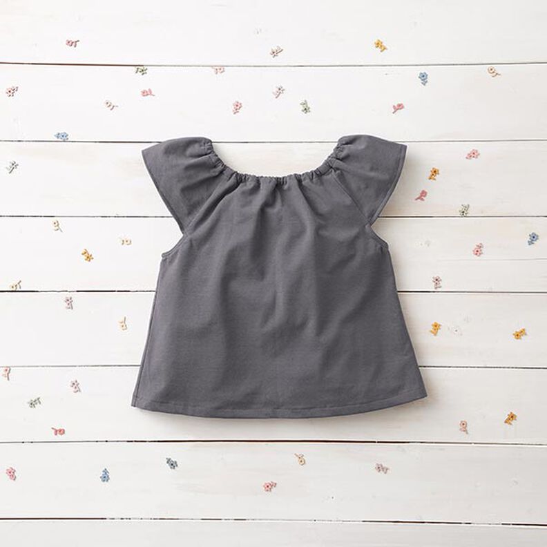 Baumwolljersey Medium Uni – schwarzblau,  image number 7