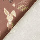 Bio-Baumwollpopeline Hase Bär und Fuchs gärtnern – maronenbraun,  thumbnail number 4