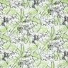 Baumwoll-Seide-Mix abstrakte Blumen – elfenbein/maigrün,  thumbnail number 1