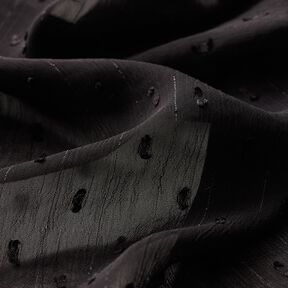 Chiffon Dobby Metallic Nadelstreifen – schwarz/silber metallic, 