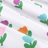 Baumwolljersey stilisierte Tulpen – weiss/rotlila,  thumbnail number 2