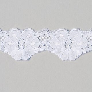 Elastische Raschelspitze [40 mm] - weiss, 