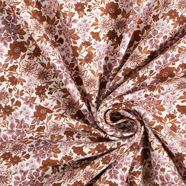 Baumwolljersey Blumen – wollweiss, image number 3