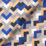 Leichter Satin Retromuster – indigo/beige,  thumbnail number 4