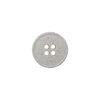Hanf/Polyesterknopf Recycling 4-Loch – wollweiss, 