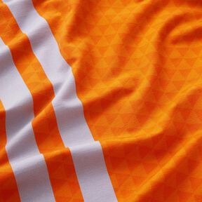 French Terry Sommersweat Bordürenstoff Einmal Bauarbeiter sein – hellorange/silbergrau, 