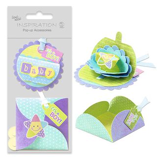 Pop-Up-Bastelset Baby Boy  – blau, 