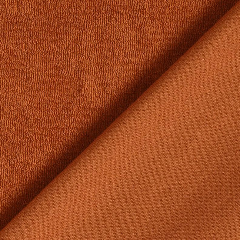 Frotteestoff Stretch Uni – terracotta,  image number 3