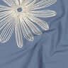 Baumwollstoff Blumenstickerei &ndash; taubenblau,  thumbnail number 2