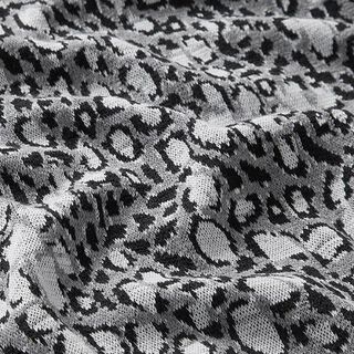 Strickjacquard Leomuster – hellgrau, 