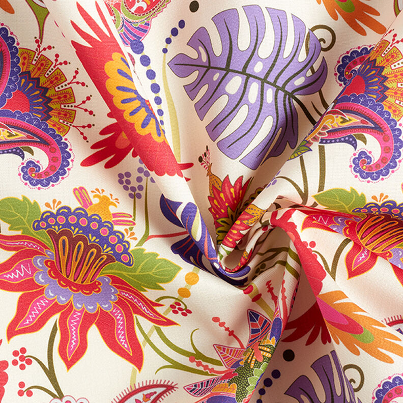 Outdoorstoff Canvas Flora und Fauna – rot,  image number 3