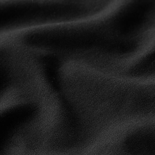 GOTS Interlock Jersey uni – schwarz, image number 2