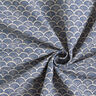 Dekostoff Halbpanama Wellenbögen – natur/indigo | Reststück 60cm,  thumbnail number 3