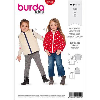 Jacke | Burda 9290 | 104-146, 
