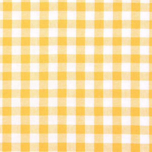Baumwollstoff Vichy - 1 cm – gelb | Reststück 50cm