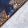 French Terry Sommersweat Mandala | Glitzerpüppi – marineblau/apricot,  thumbnail number 4