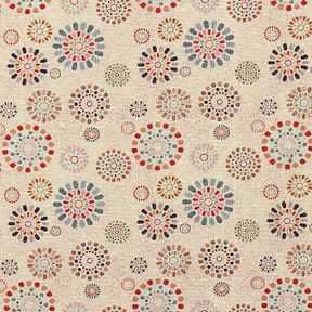 Dekostoff Gobelin Mandalas – hellbeige/rosa, 