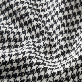 Mantelstoff Woll-Mix Glitzer-Hahnentritt – schwarz/wollweiss, 