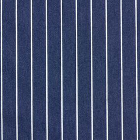 Chambray Streifen – marineblau/wollweiss, 