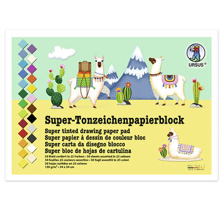 Super-Tonzeichenpapierblock  24cm x 34cm [130g/m²], 50 Blatt, 