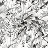 Viskose-Leinen-Mix Tropenpflanzen – wollweiss/schwarz,  thumbnail number 3